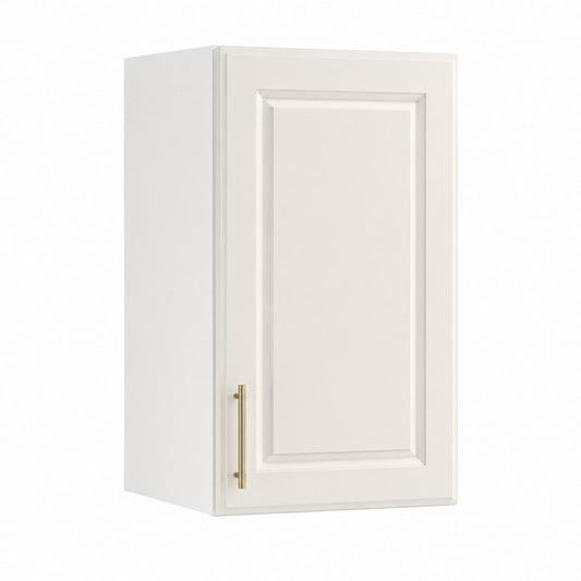 MDF-Küchenhaus mit 1 Tür, 40 × 32 × 72 cm, weißer Creme und vergoldet